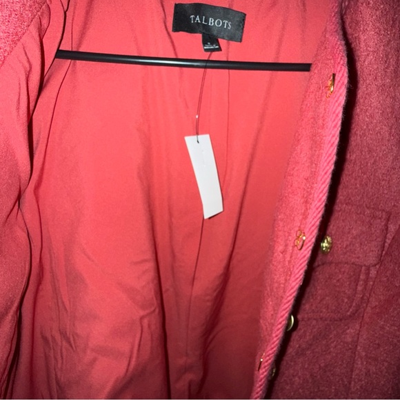 Talbots Women's Coral Blazer with Gold Buttons - Picture 6 of 11